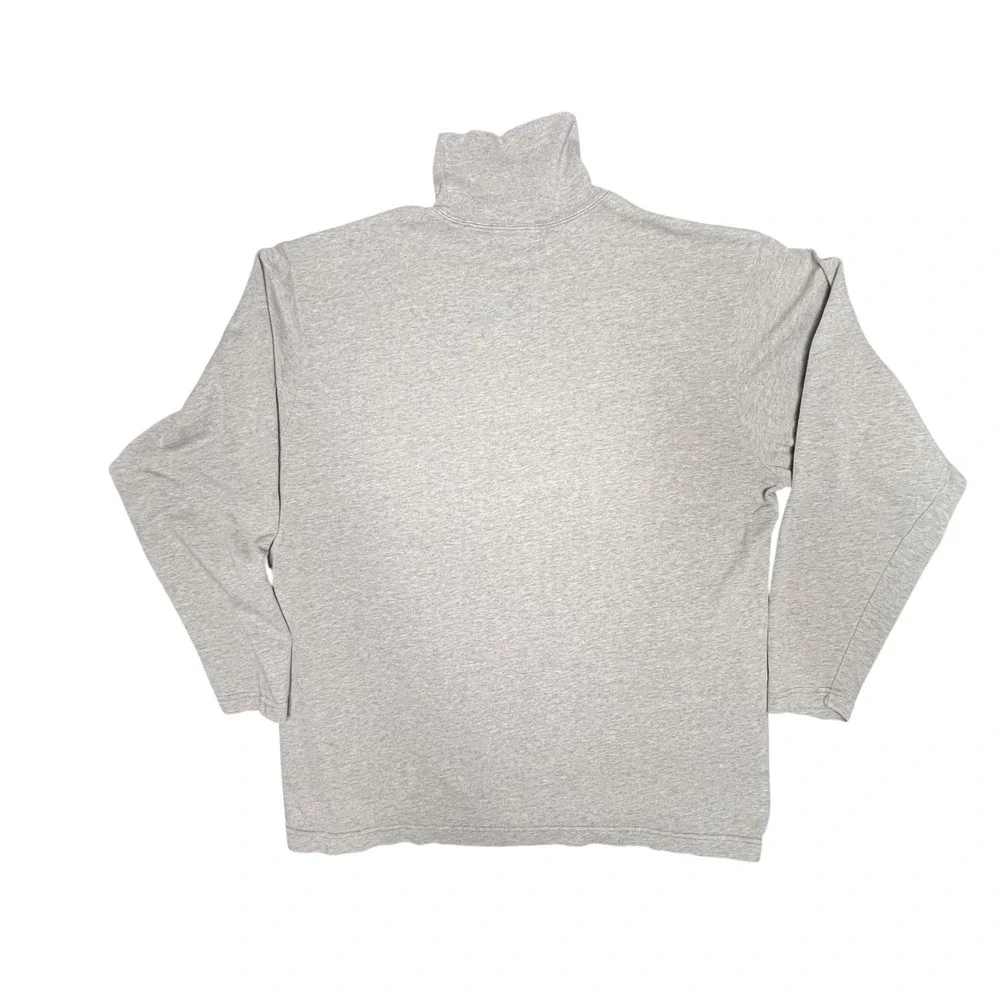 Vintage Banana Republic Mens XL‎ Gray Cotton Mock Turtleneck Shirt Heavy